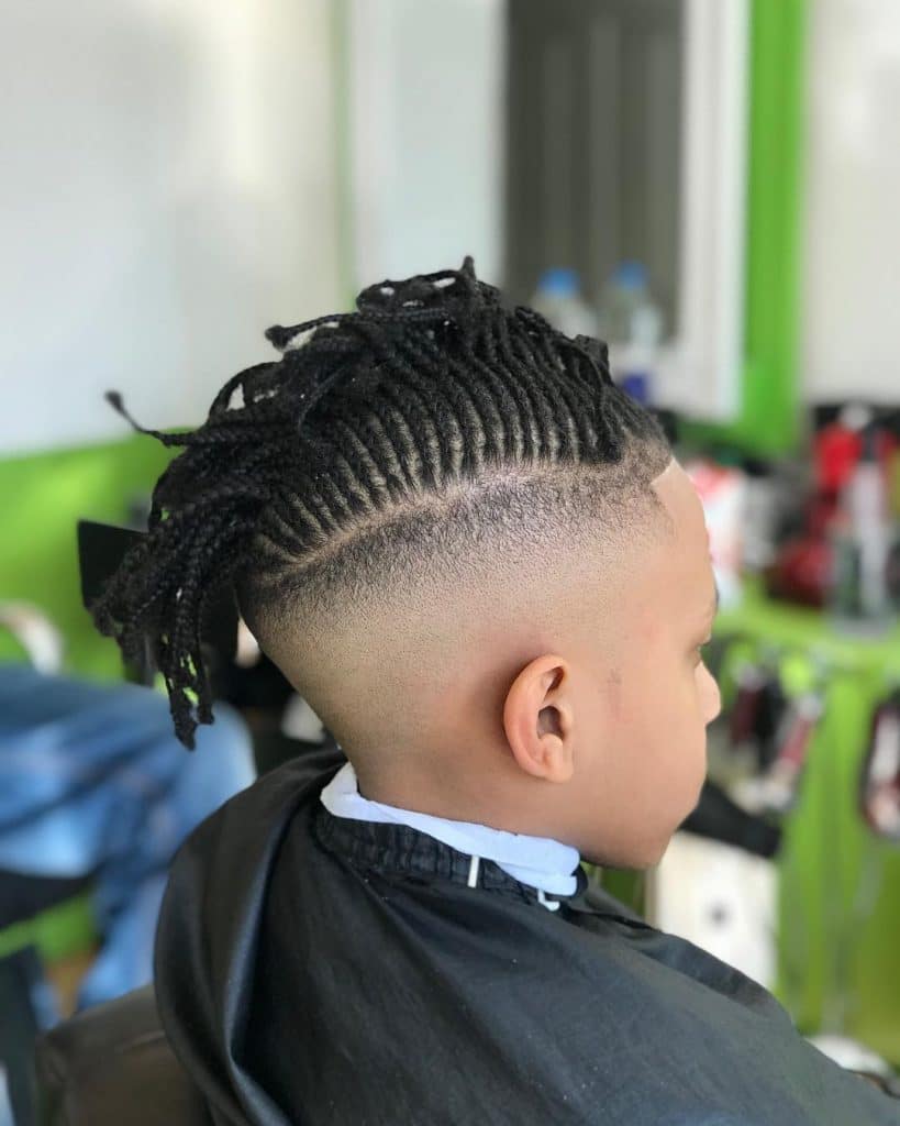 braided high top fade