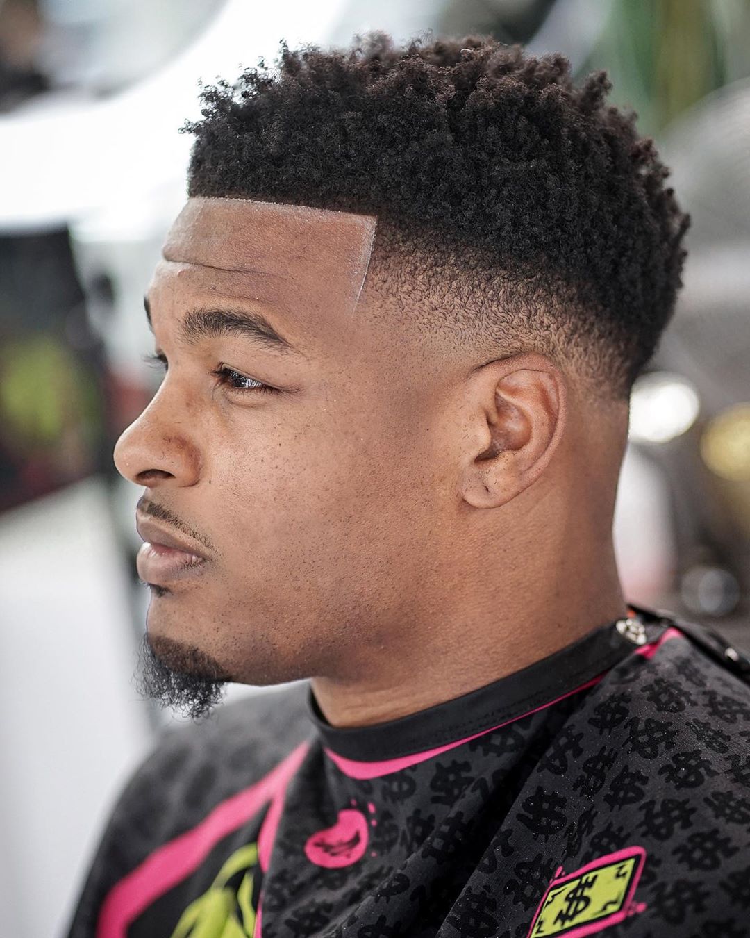 Low Fade Haircut Black Men Part