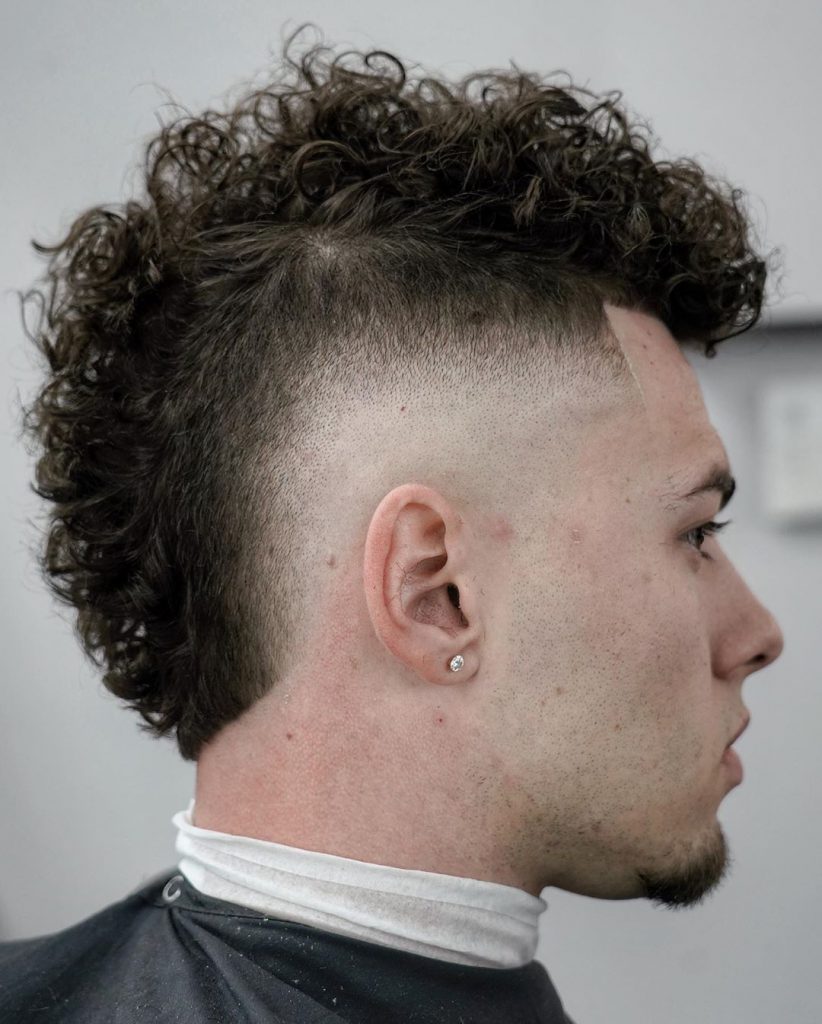 Curly Mohawk Fade