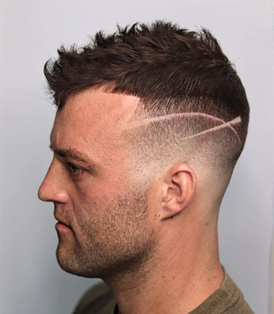 fade haircut with hair design