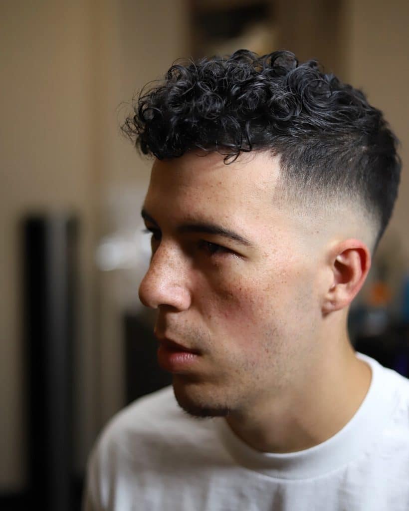 mid fade haircuts for medium curly hair