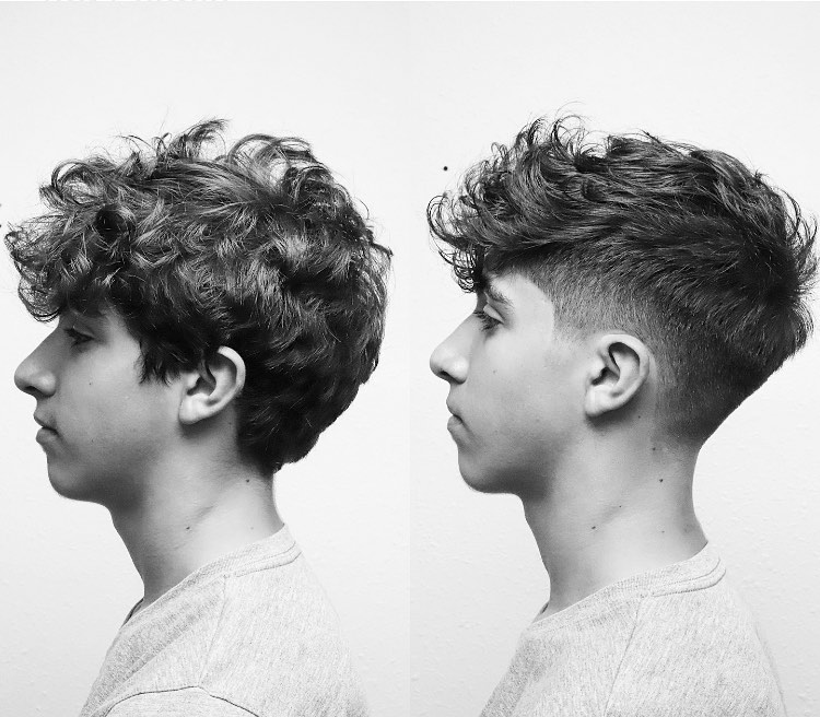 corte de pelo con textura para el pelo rizado medio