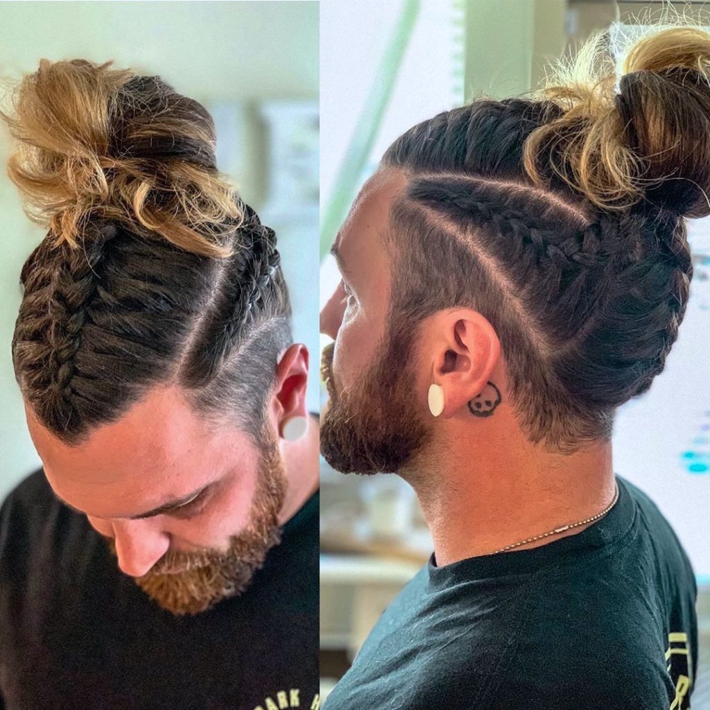 Trenzas para hombres con pelo largo