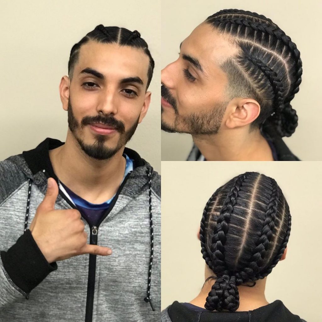 Man bun braids