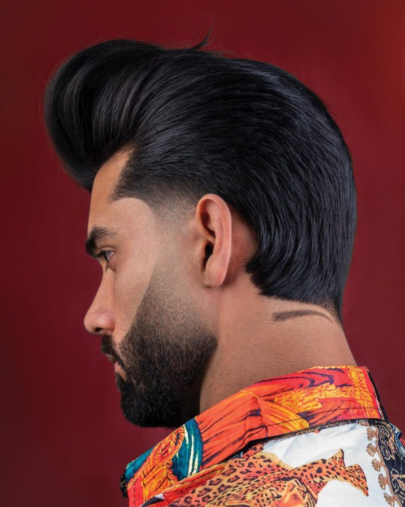 Pompadour for thick hair