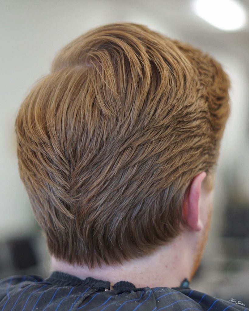 Short-medium taper haircut