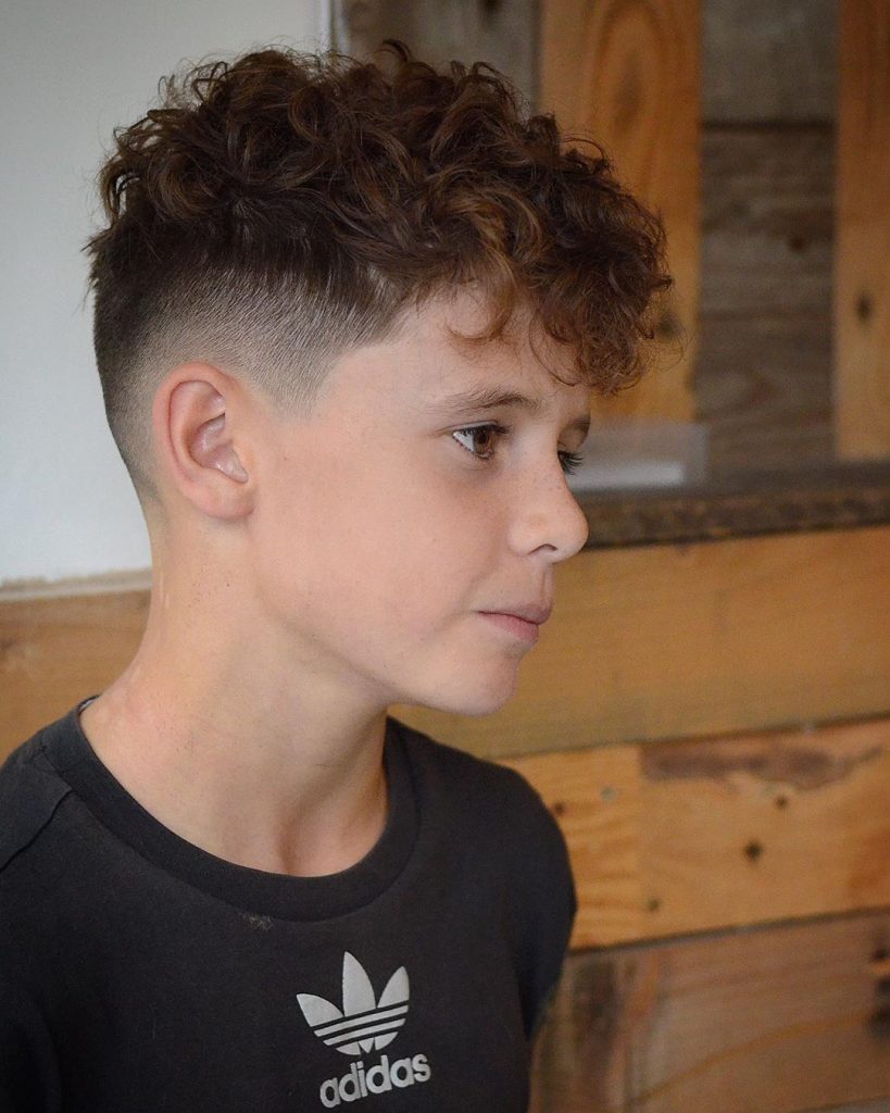 cortes de pelo rizado para niños