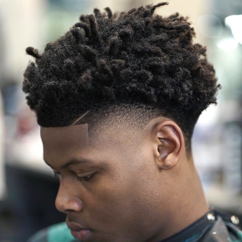 Taper haircut for black men with dreads
