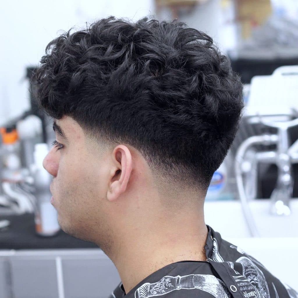 Taper haircut curly hair