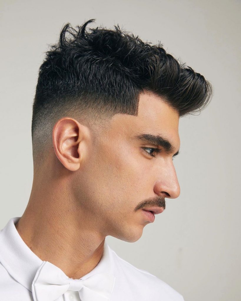 Short fade hairstyle