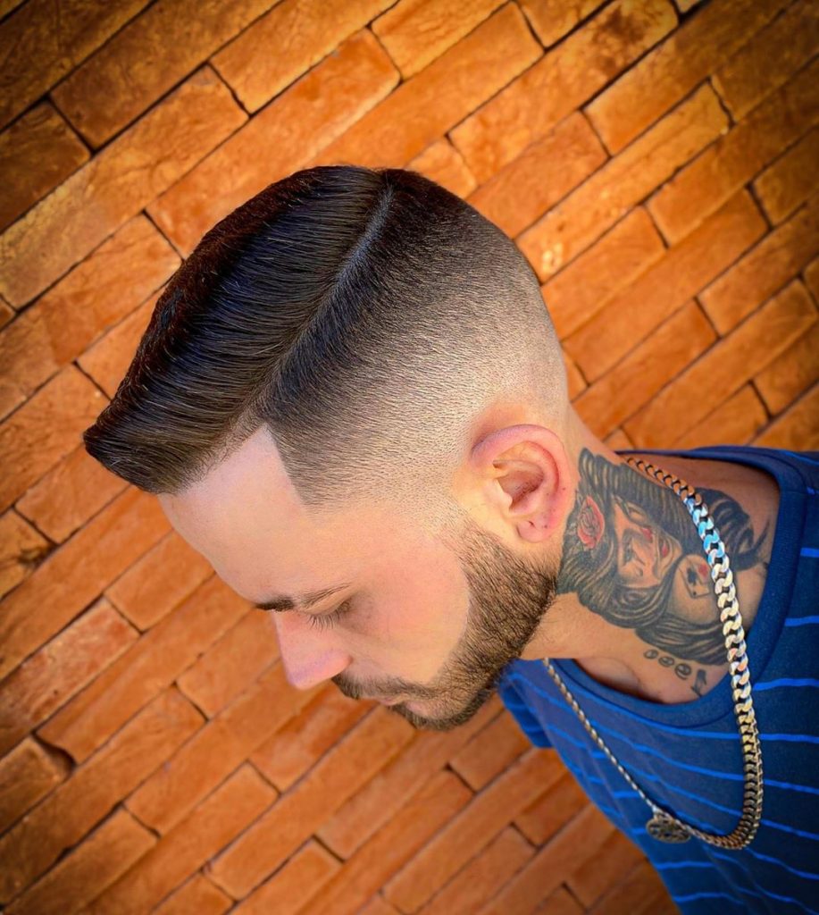 Mens high discount fade comb over