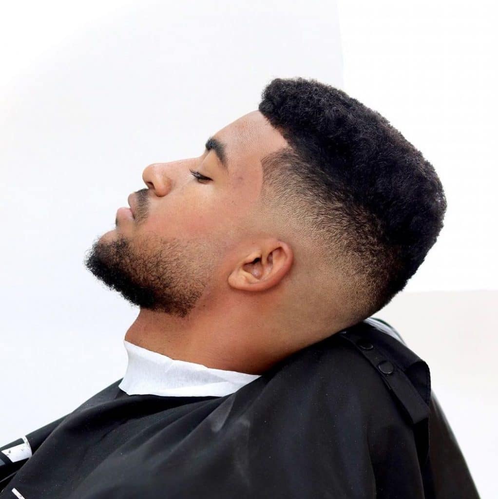 Curly high top fade for Black men