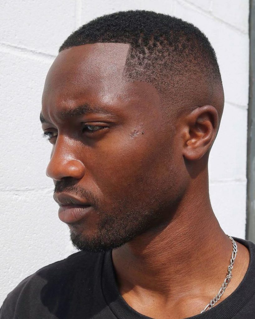 High skin fade haircut for black men