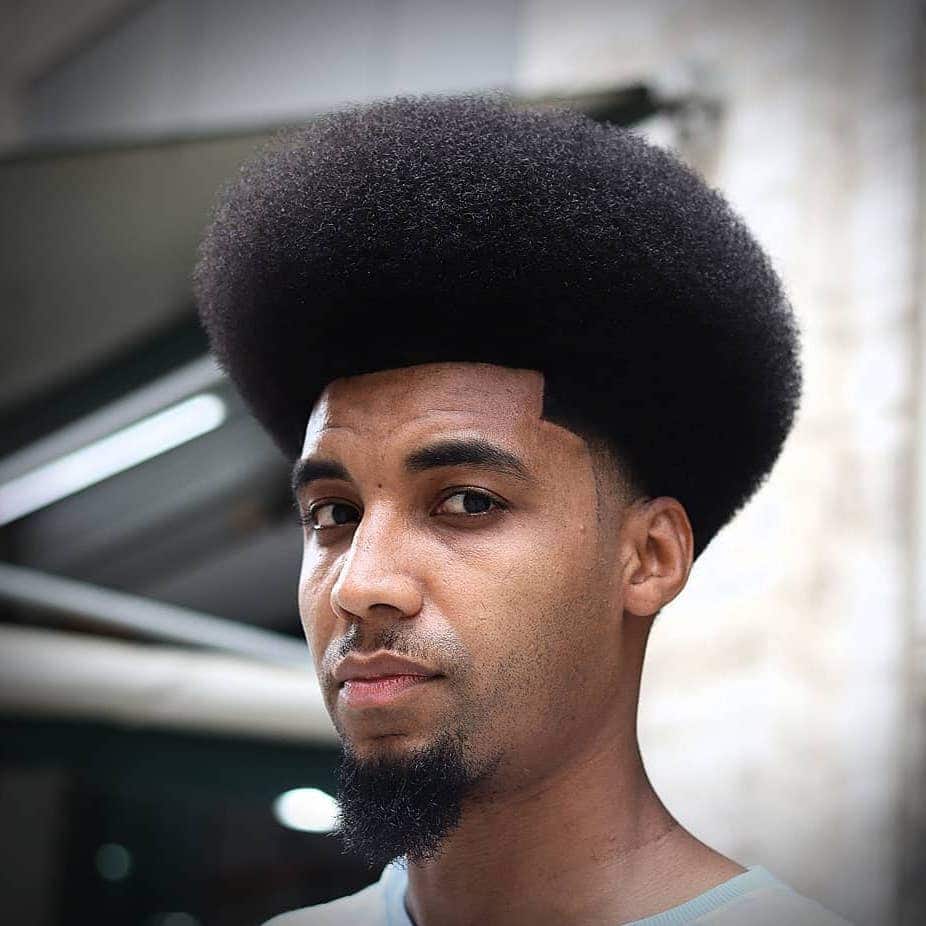 Afro temp fade haircut Back man