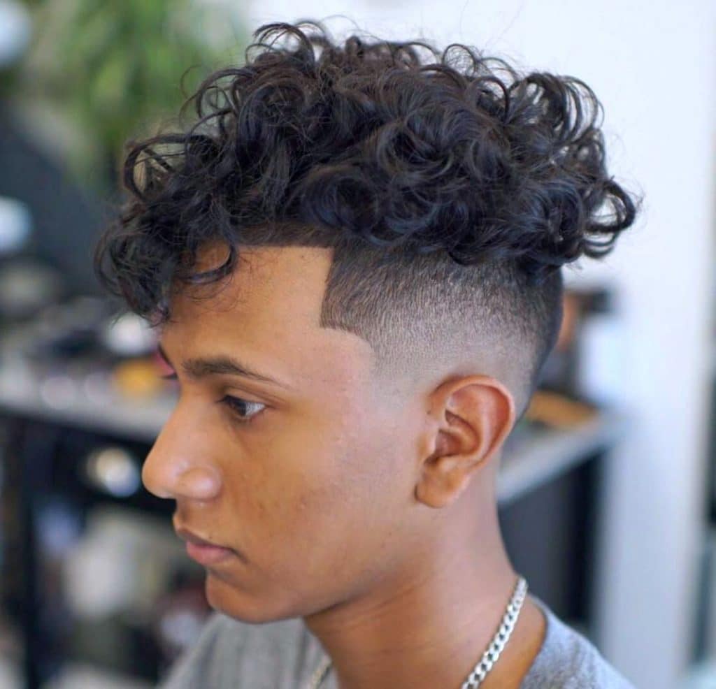 Curly undercut for men