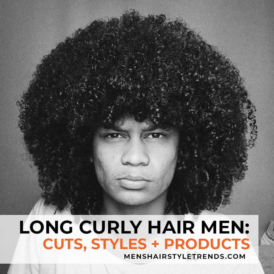 Long curly hair men