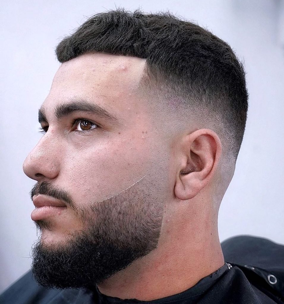 Mid skin fade haircut