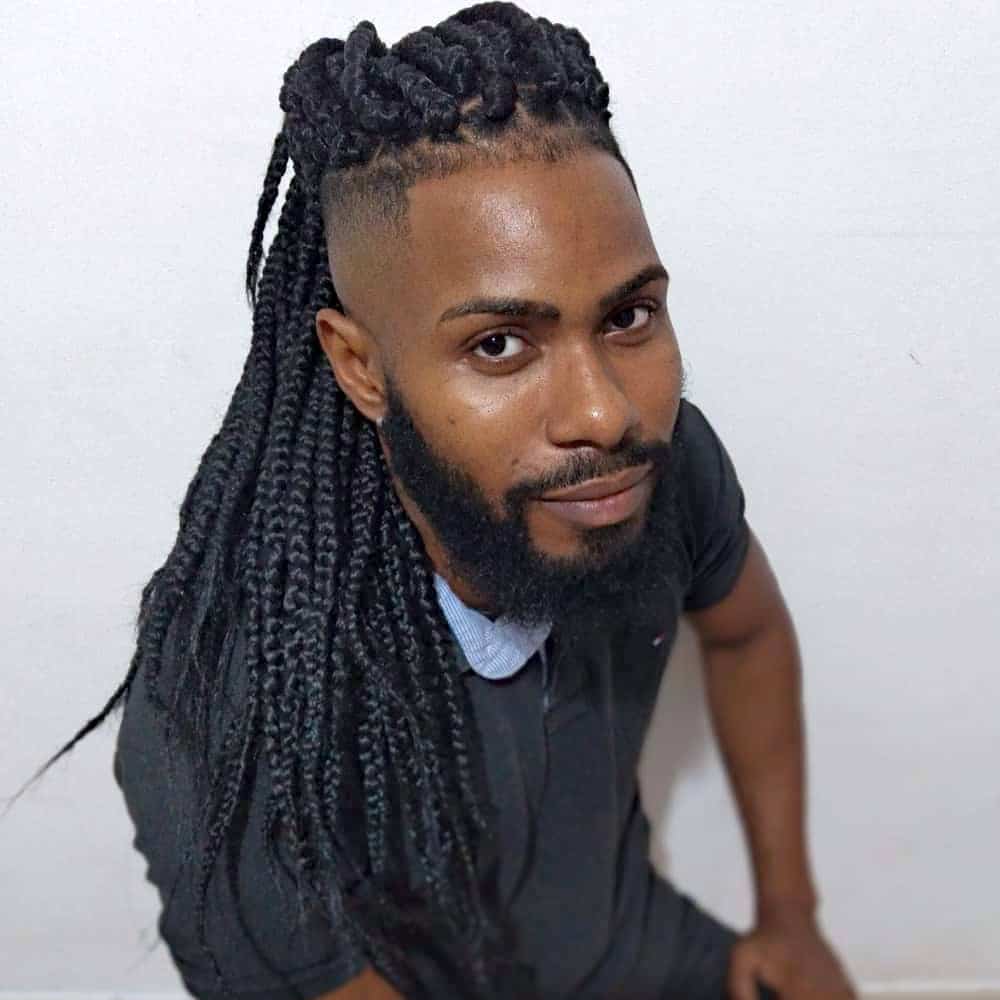 Trenzas de caja de hombres negros