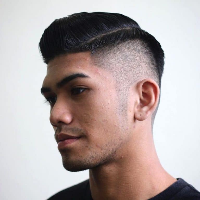 Comb over high fade haircut