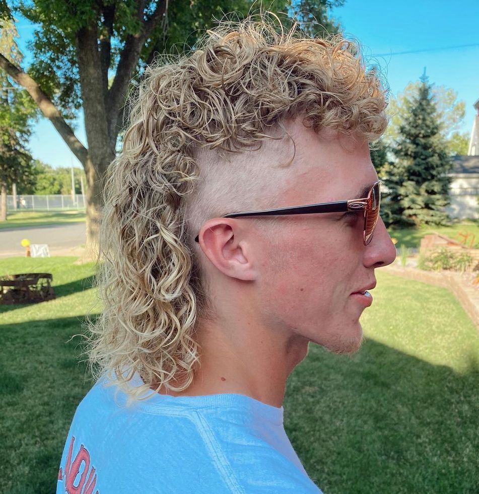 Image of Mullet permed hair