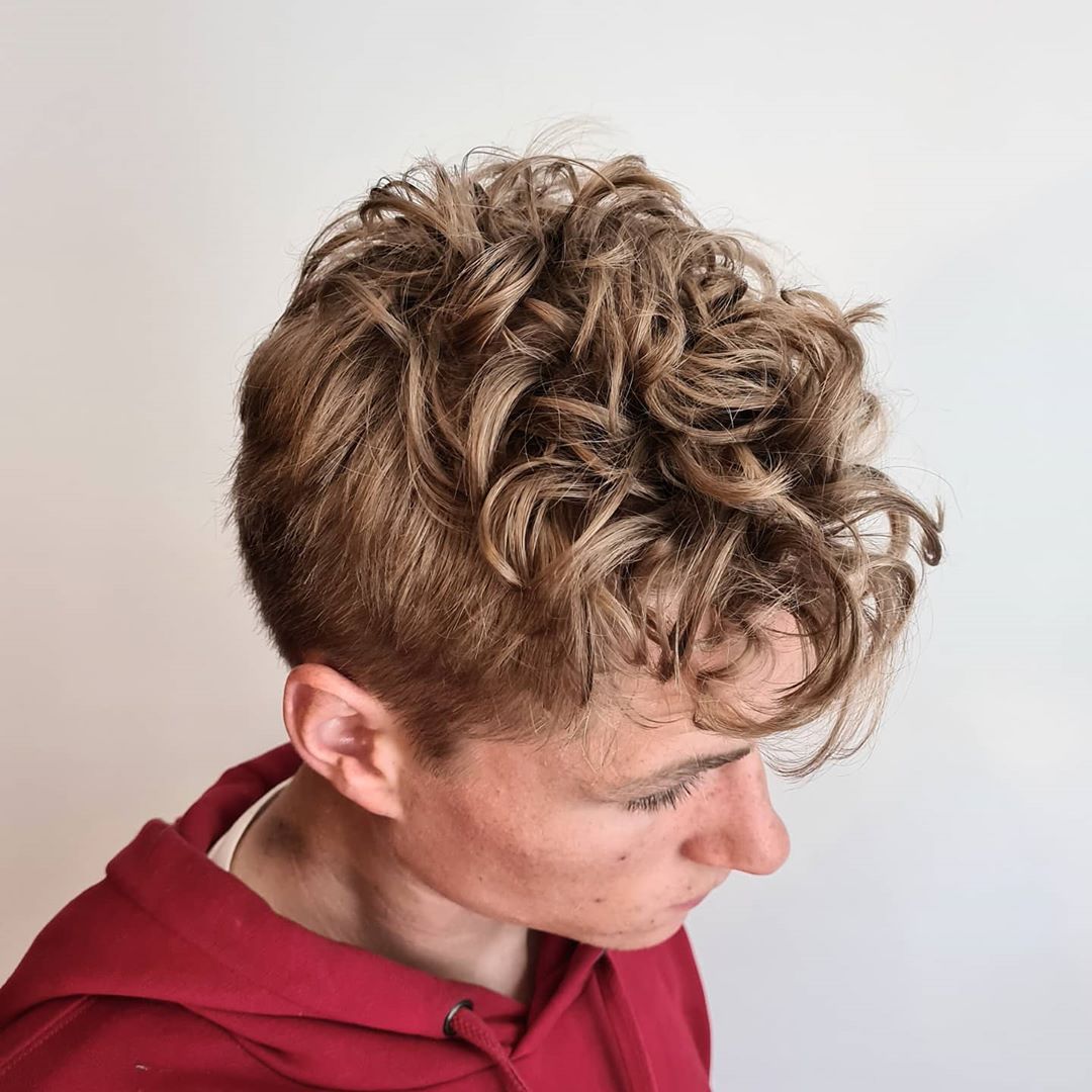 Ringlet curls perm for men