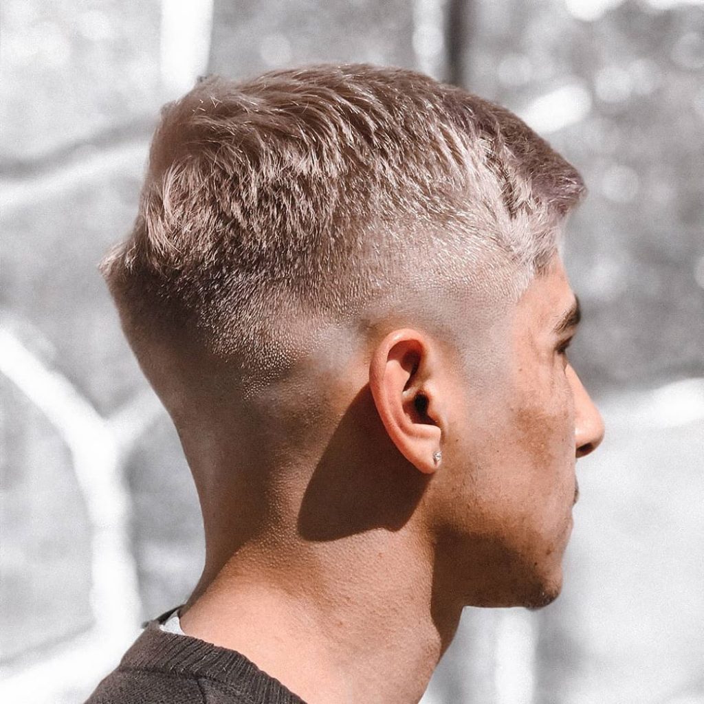 Textured fade haircut