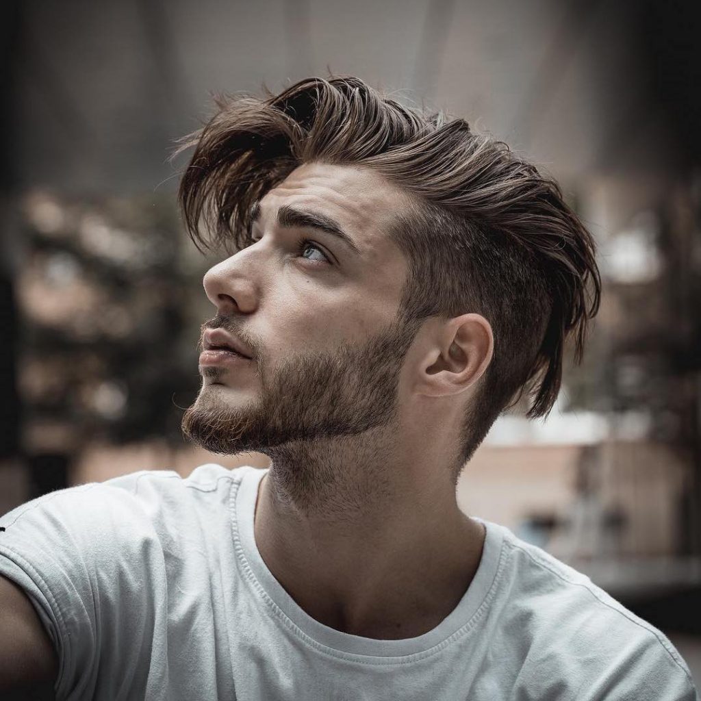 Medium length undercut for men