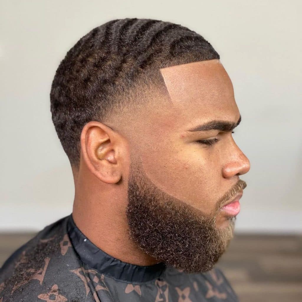 Waves + Taper Fade + Beard