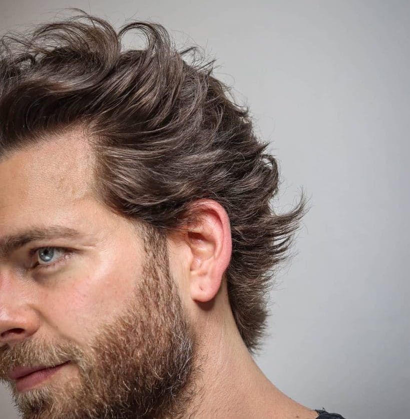 Image of Flowing Hair hairstyle for men