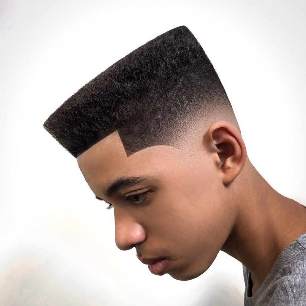 Flat top haircut for Black boys