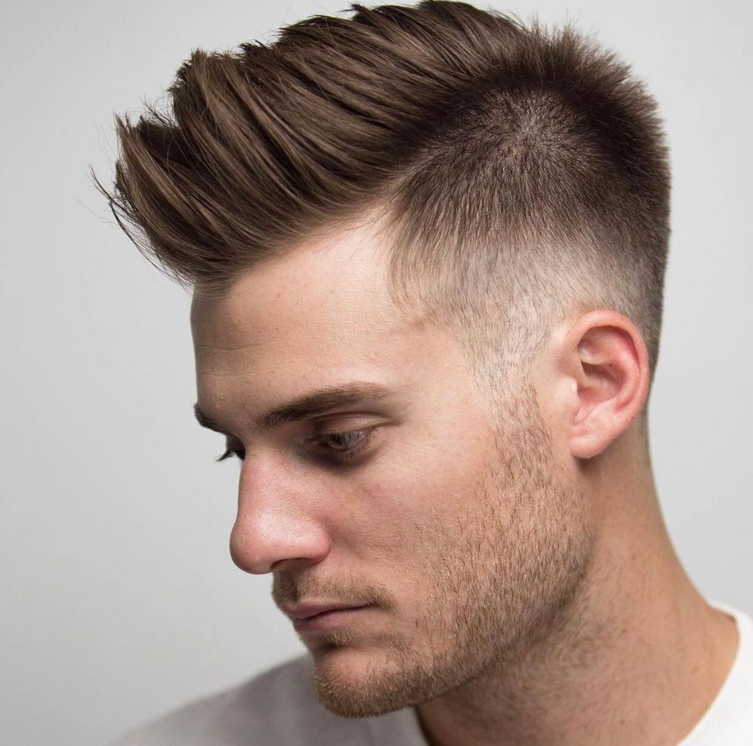 Faux hawk haircut