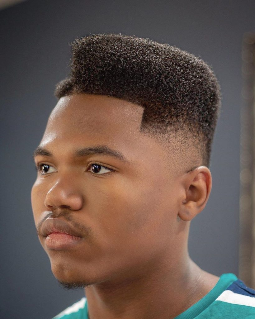Flat top haircut with steps