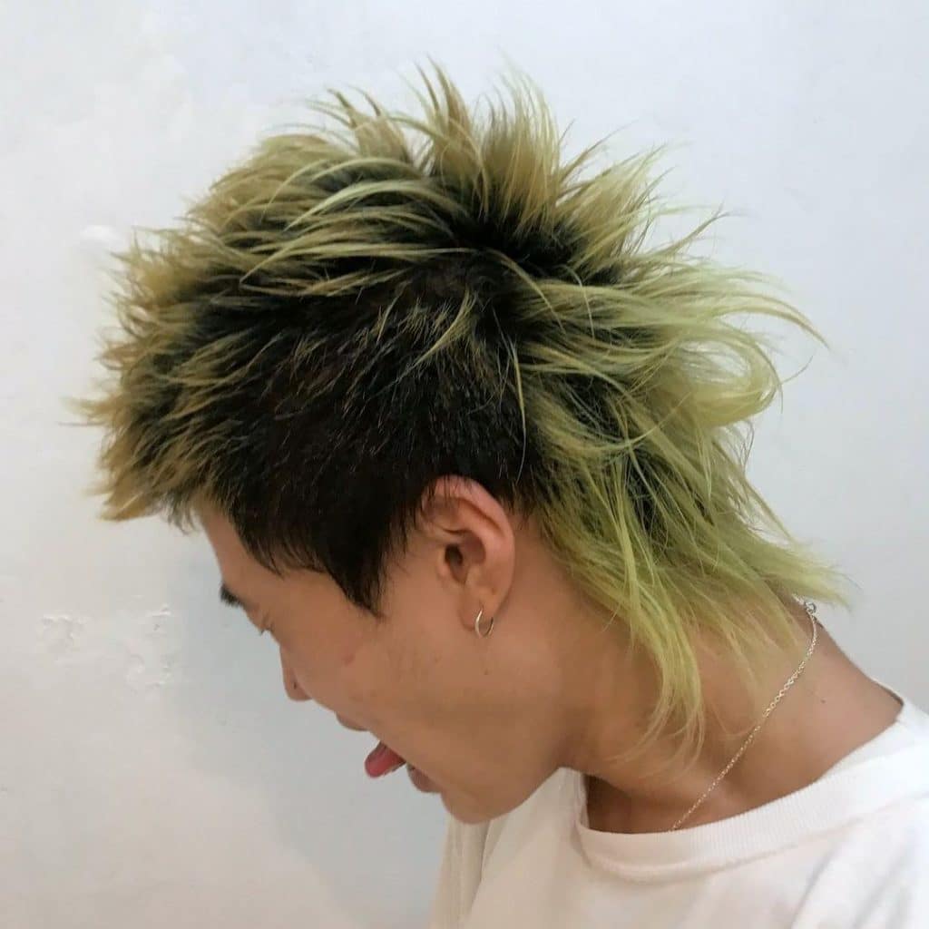 Punk spiky hair mohawk