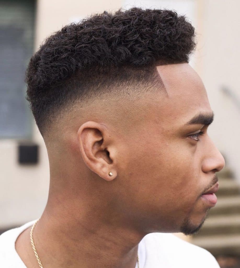 Black bald fade haircut