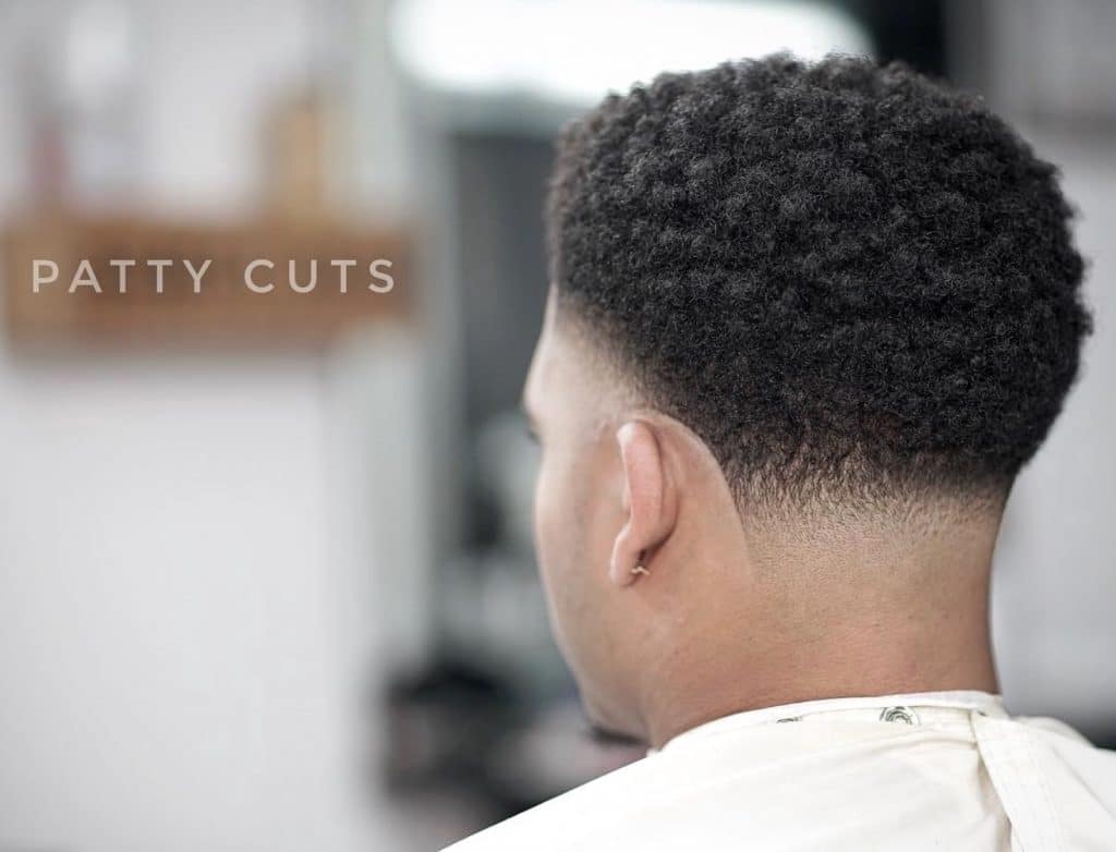 Black taper fade haircut