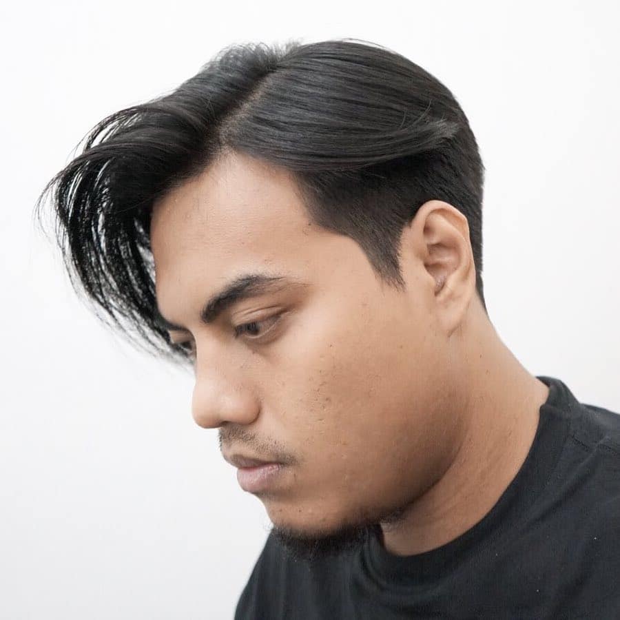 Side part e-boy haircut