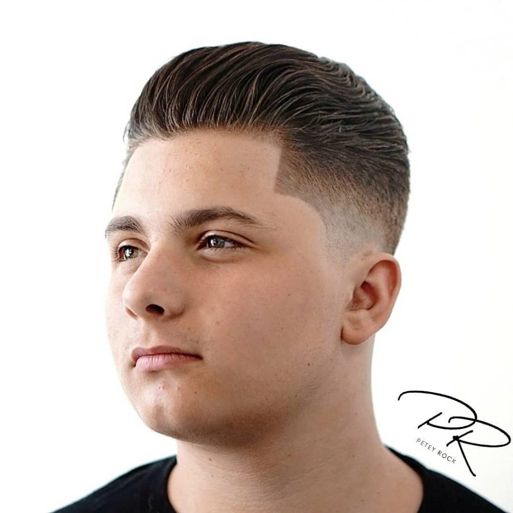 Slicked Back Hair Fade