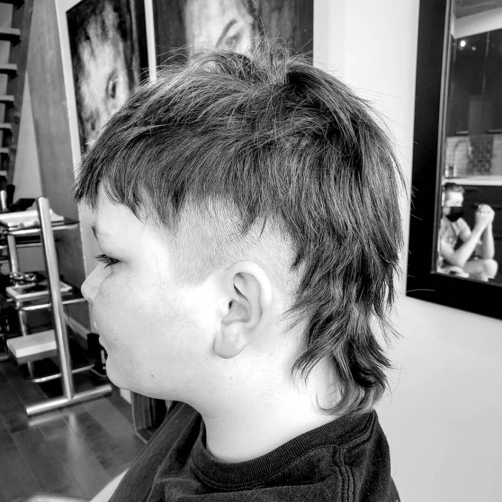 Choppy mullet haircut for boys