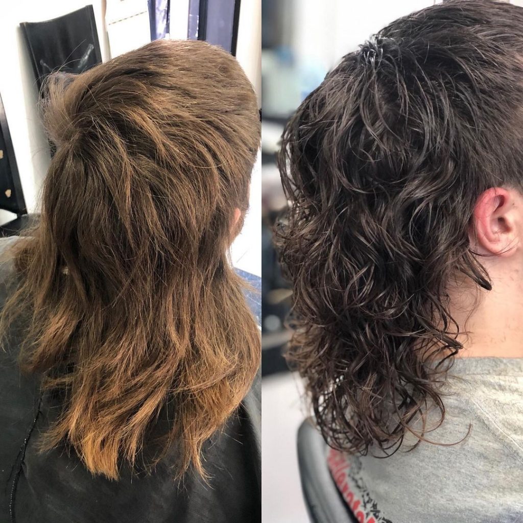 Mullet perm before and after
