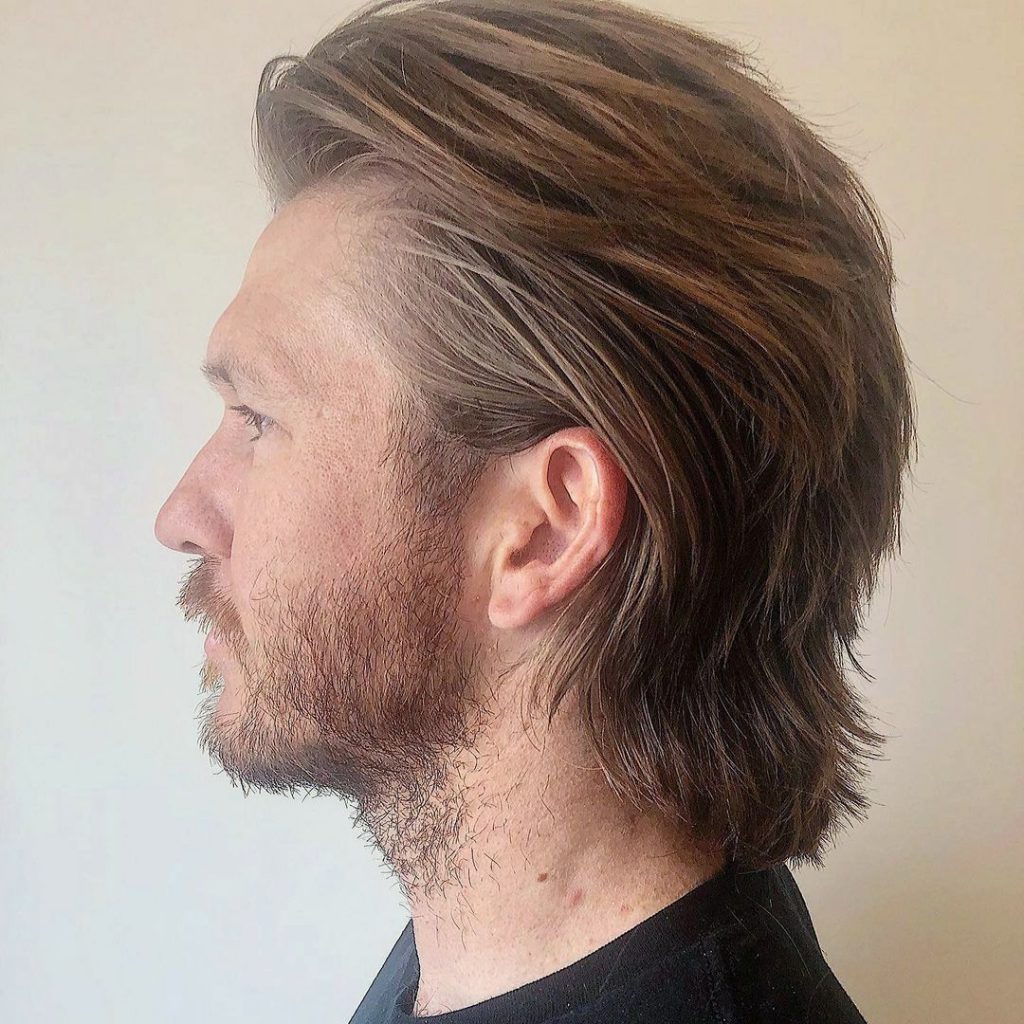 Medium length flow hair men