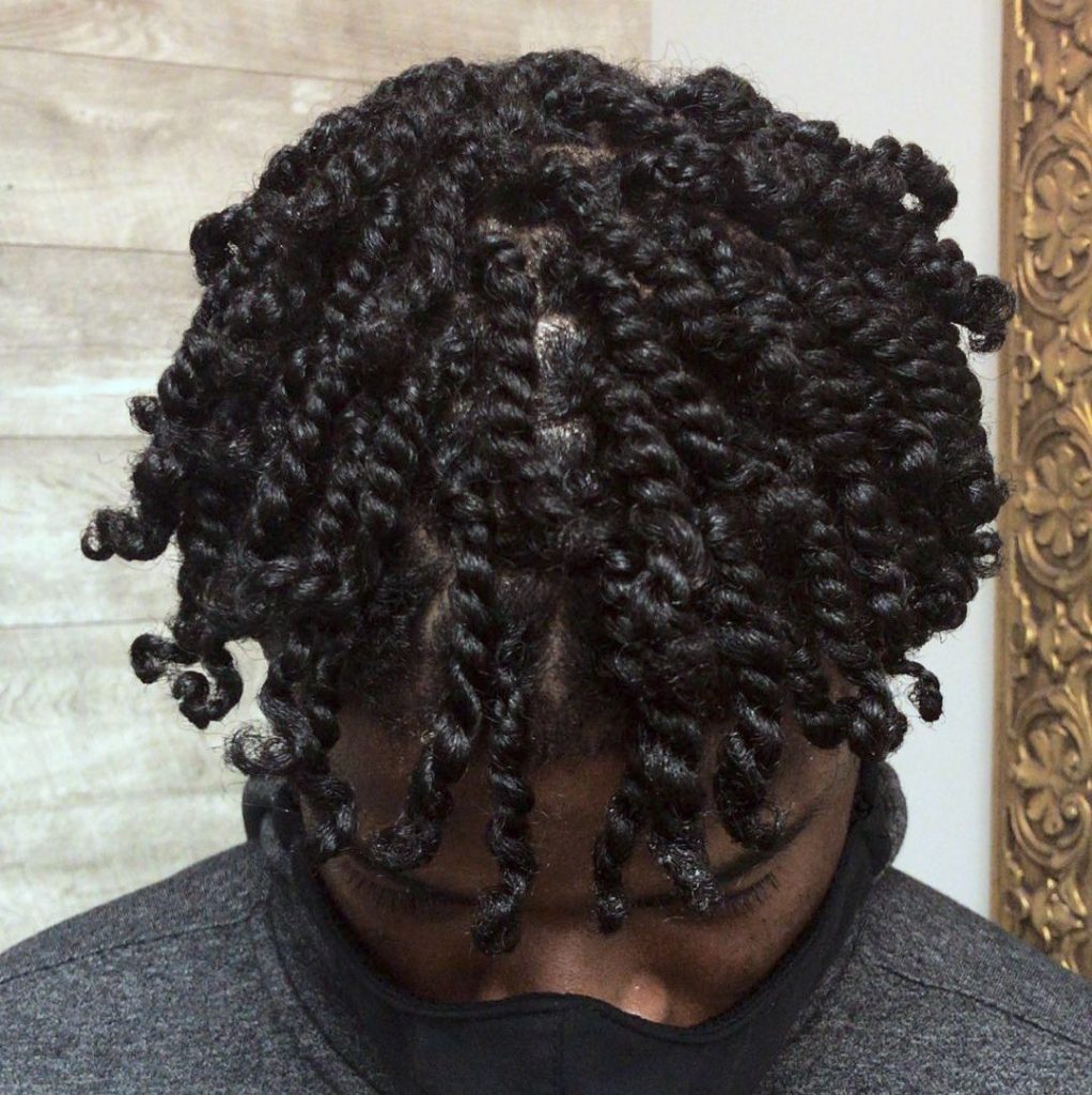 Torsiones de pelo grueso Hombres negros