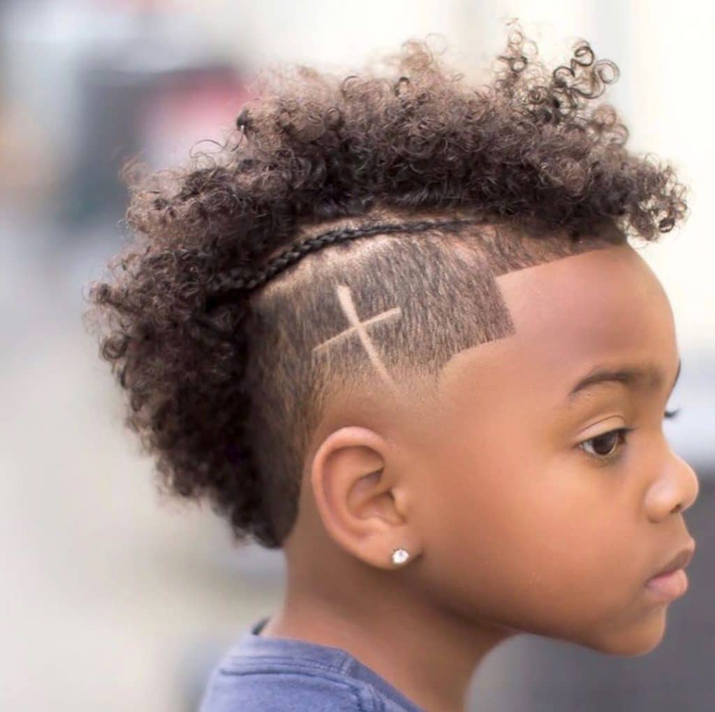 Image of Curly Mohawk boy haircut