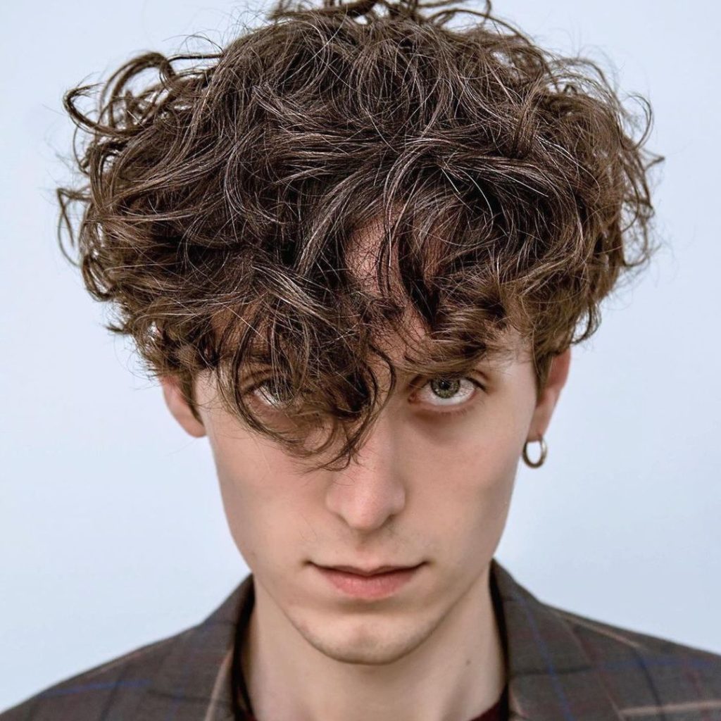 Long Curly Hair On Top, Short Sides
