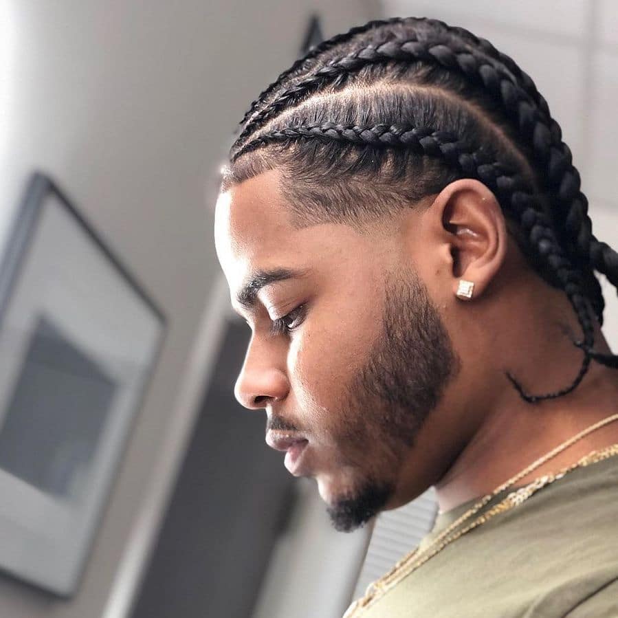 Cornrow braids for Black men