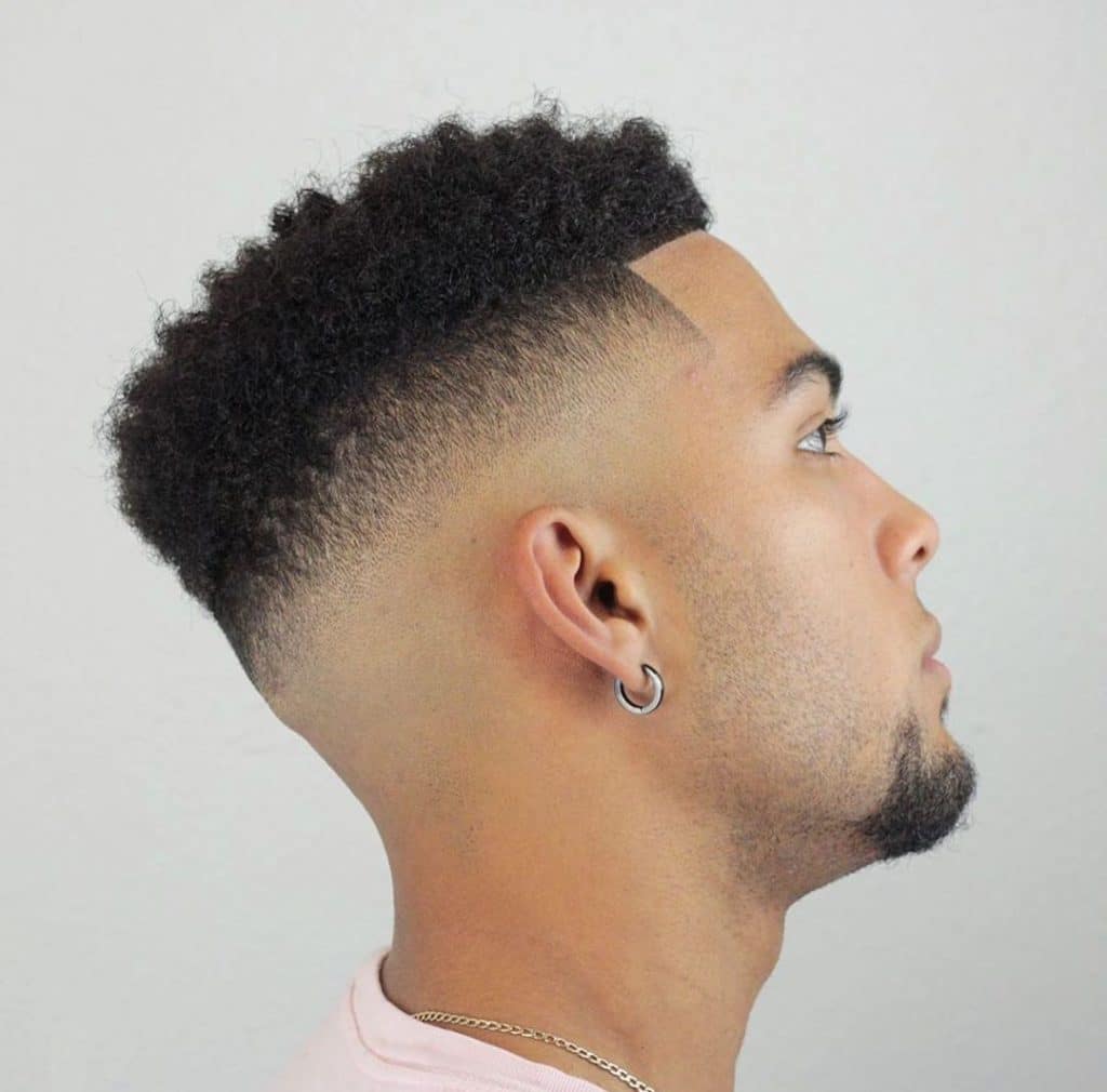 Mid fade haircut for Black men