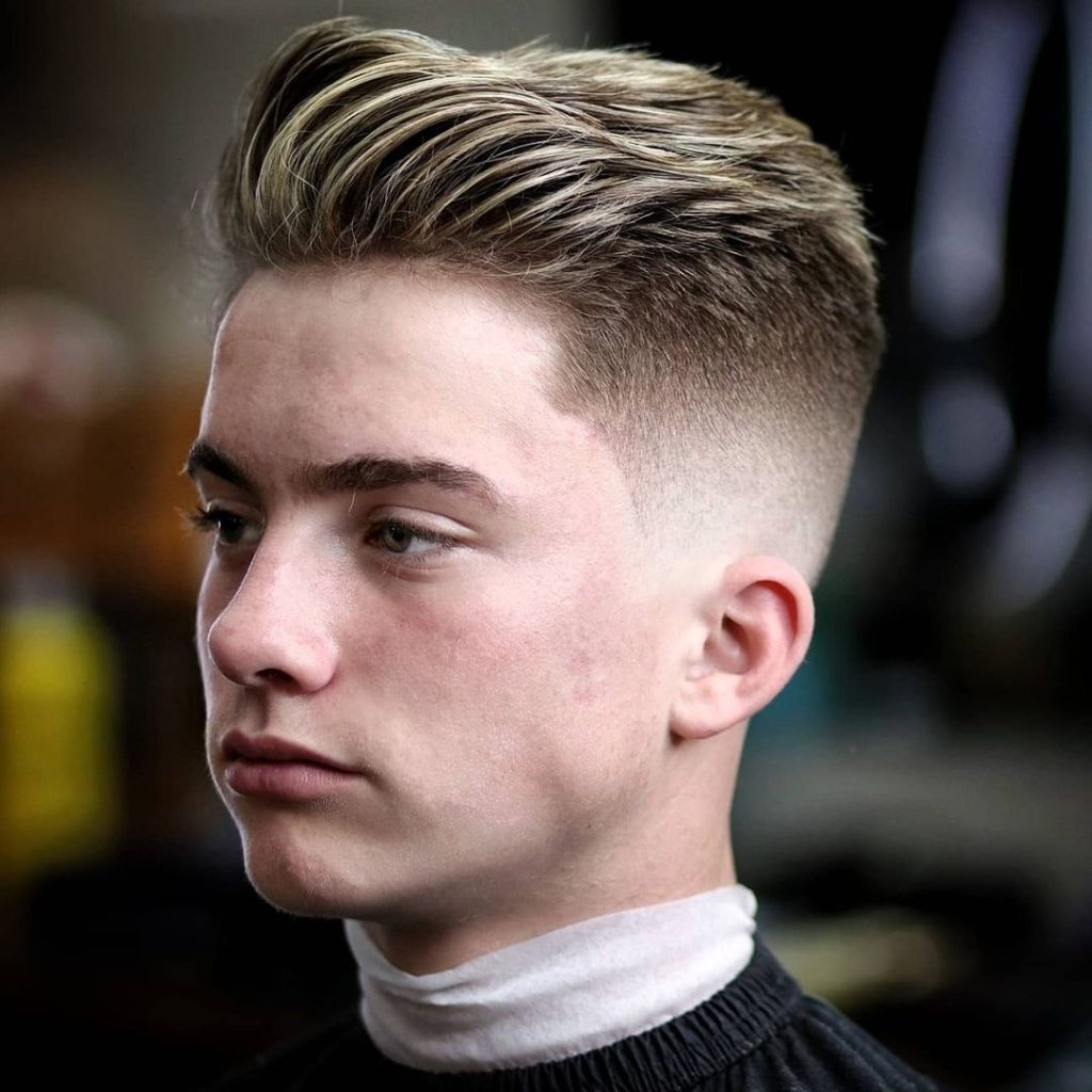 Modern pompadour hairstyles with fade