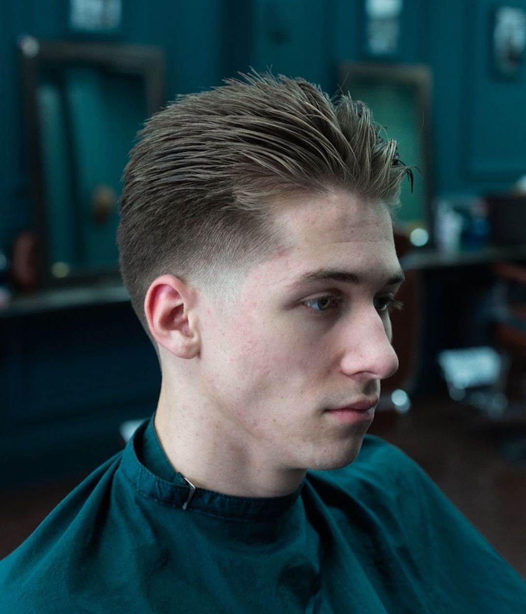 Mid taper fade haircut