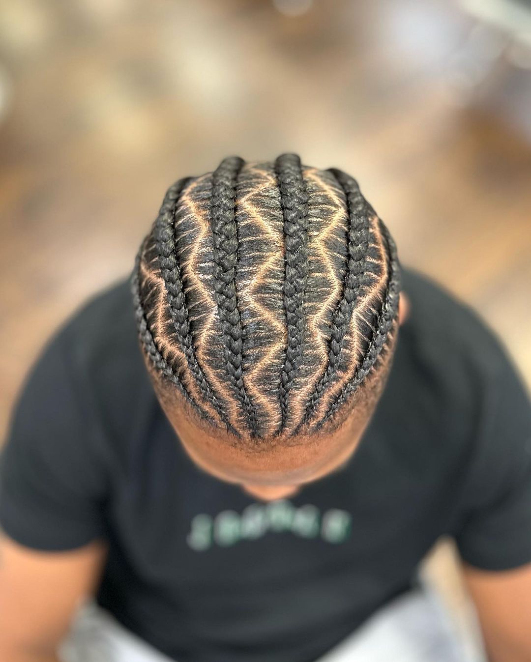 cornrow braids for men with zigzag part