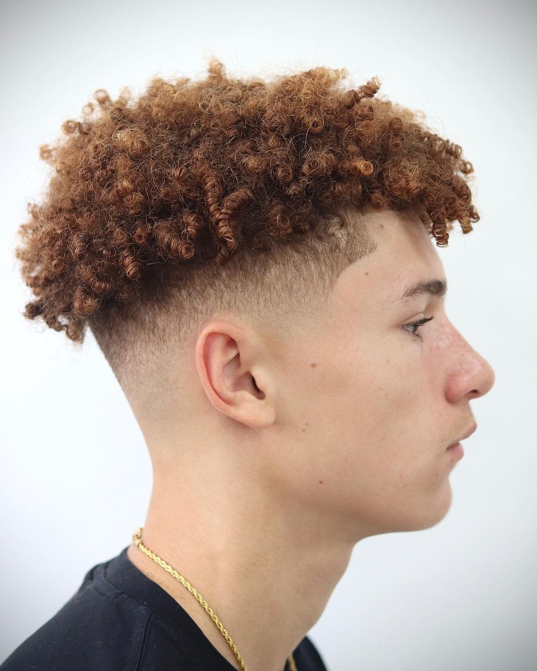 Undercut fade haircut for curly boys teens